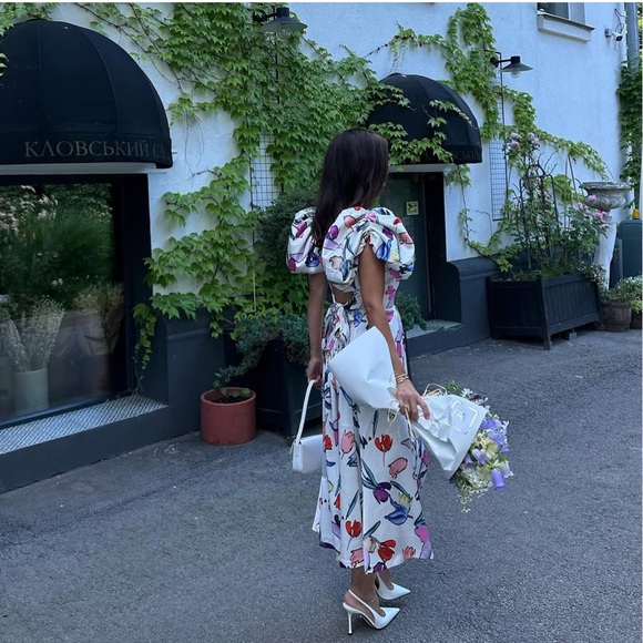 NWT ROTATE Birger Christensen Noon Satin Dress - Picture 3 of 16